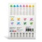 KINGART® Twin-Tip® Creative Markers, Soft Mild Pastel Highlighter Pens, Broad & Fine Tips, Set of 8